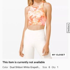 Lululemon Gently Used Energy High Neck Longline Bra! Size 6!